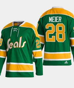 Timo Meier 28 San Jose Sharks Green Reverse Retro 2.0 Jersey 2022-23 - Robokeg