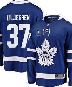 Timothy Liljegren 37 Toronto Maple Leafs Stanley Cup 2023 Playoffs Patch Home Breakaway Men Jersey - Blue - Robokeg