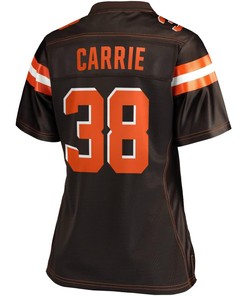 Tj Carrie Cleveland Browns Nfl Pro Line Womens Team Color Player Jersey - Brown - Robokeg