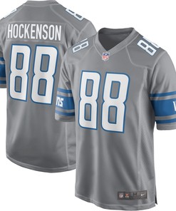 T.j. Hockenson Detroit Lions Game Jersey - Silver Nfl - Robokeg