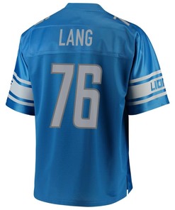T.j. Lang Detroit Lions Nfl Pro Line Team Color Player Jersey - Blue - Robokeg