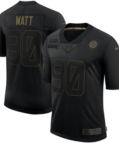 T.j. Watt Pittsburgh Steelers 2020 Salute To Service Limited Jersey - Black - Robokeg