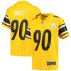 T.j. Watt Pittsburgh Steelers Inverted Team Game Jersey - Gold Nfl - Robokeg