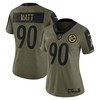 T.j. Watt Pittsburgh Steelers Womens 2021 Salute To Service Limited Player Jersey - Olive Nfl - Robokeg