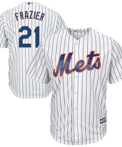 Todd Frazier New York Mets Official Cool Base Player Jersey - White Royal - Robokeg