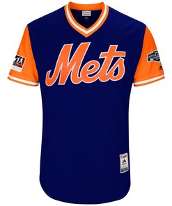 Todd Frazier Toddfather New York Mets Majestic 2018 Mlb Little League Classic Jersey - Scarlet/light Blue - Robokeg