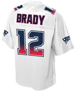 Tom Brady New England Patriots Nfl Pro Line By Fanatics Branded Fade Fashion Jersey - White - Robokeg