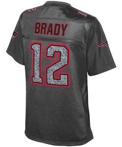 Tom Brady New England Patriots Nfl Pro Line Womens Fashion Static Jersey - Gray - Robokeg
