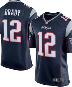 Tom Brady New England Patriots Nike Game Jersey - Navy Blue/silver - Robokeg