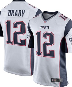 Tom Brady New England Patriots Nike Game Jersey - White/navy Blue - Robokeg