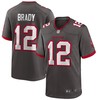 Tom Brady Tampa Bay Buccaneers Alternate Game Jersey Pewter Nfl - Robokeg
