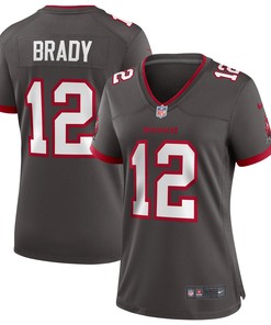 Tom Brady Tampa Bay Buccaneers Womens Alternate Game Jersey Pewter Nfl - Robokeg