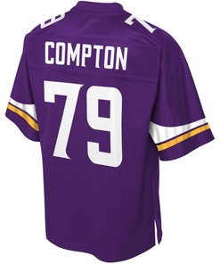 Tom Compton Minnesota Vikings Nfl Pro Line Player Jersey - Purple - Robokeg