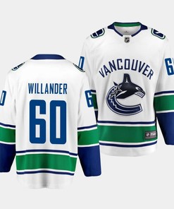 Tom Willander #60 Vancouver Canucks 2023 NHL Draft Away Men Jersey - White - Robokeg