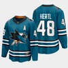 Tomas Hertl 48 San Jose Sharks 2022-23 Home The Evolve Teal Jersey - Robokeg