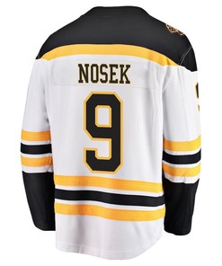 Tomas Nosek 9 Boston Bruins Stanley Cup 2023 Playoffs Patch Away Breakaway Men Jersey - White - Robokeg