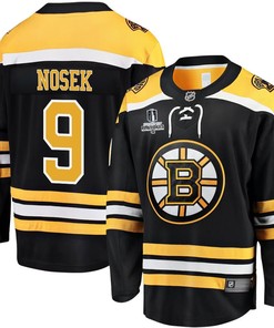 Tomas Nosek 9 Boston Bruins Stanley Cup 2023 Playoffs Patch Home Breakaway Men Jersey - Black - Robokeg