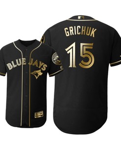 Toronto Blue Jays #15 Randal Grichuk Mlb 2019 Golden Brandedition Black Jersey Gift For Blue Jays Fans - Robokeg