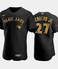 Toronto Blue Jays 2022-23 All-Star Game Vladimir Guerrero Jr. 27 Black Jersey - Robokeg