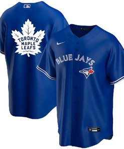 Toronto Blue Jays Leafs Royal With White Leafs Log Cool Base Stitched Jersey - Robokeg