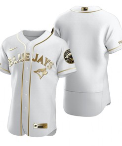 Toronto Blue Jays Mlb Golden Brandedition White Jersey Gift For Blue Jays Fans - Robokeg