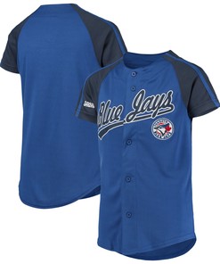 Toronto Blue Jays Stitches Team Logo Jersey - Royal Mlb - Robokeg
