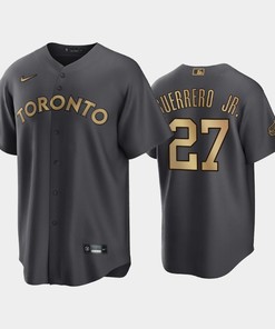 Toronto Blue Jays Vladimir Guerrero Jr. 27 2022-23 All-Star Game AL Charcoal Jersey - Robokeg