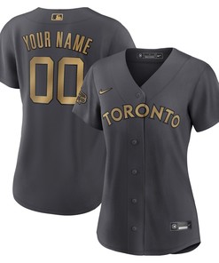 Toronto Blue Jays Womens 2022 Mlb All-star Game Replica Custom Jersey - Charcoal Custom Jerseys Mlb - Robokeg