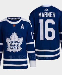 Toronto Maple Leafs 2022 Reverse Retro 2.0 Mitch Marner 16 Blue Primegreen Jersey Men's - Robokeg