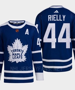 Toronto Maple Leafs 2022 Reverse Retro 2.0 Morgan Rielly 44 Blue Primegreen Jersey Men's - Robokeg