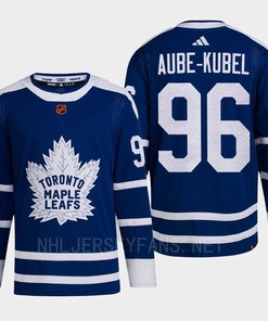 Toronto Maple Leafs 2022 Reverse Retro 2.0 Nicolas Aube-Kubel 96 Blue Primegreen Jersey Men's - Robokeg