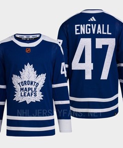 Toronto Maple Leafs 2022 Reverse Retro 2.0 Pierre Engvall 47 Blue Primegreen Jersey Men's - Robokeg