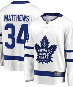 Toronto Maple Leafs Auston Matthews Fanatics Branded Away Premier Breakaway Player Jersey - White Nhl - Robokeg