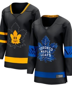 Toronto Maple Leafs Fanatics Branded Womens Alternate Premier Breakaway Reversible Blank Jersey - Black Nhl - Robokeg
