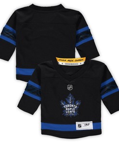 Toronto Maple Leafs Infant Alternate Replica Team Jersey - Black Nhl - Robokeg