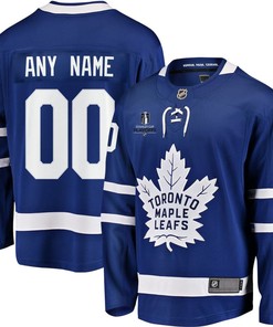Toronto Maple Leafs Stanley Cup 2023 Playoffs Patch Home Breakaway Custom Men Jersey - Blue - Robokeg