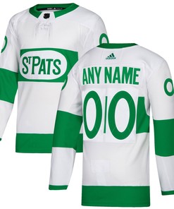 Toronto St. Pats Adidas Authentic Custom Jersey - White Custom Jerseys Nhl - Robokeg