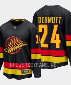 Travis Dermott 24 Vancouver Canucks 2023-24 Alternate Jersey Breakaway Black - Robokeg