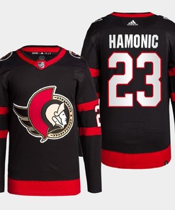 Travis Hamonic 23 Ottawa Senators Black Jersey 2022 Home Primegreen - Robokeg