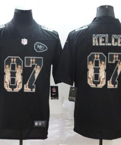Travis Kelce #87 Kansas City Chiefs 2020 Nfl Black Statue Of Liberty Jersey Jersey - Robokeg