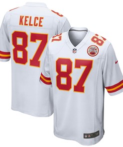 Travis Kelce Kansas City Chiefs Game Jersey - White Nfl - Robokeg