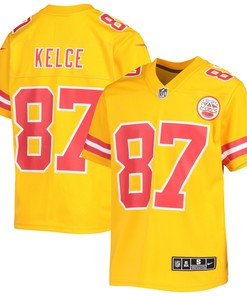 Travis Kelce Kansas City Chiefs Inverted Team Game Jersey - Gold Nfl - Robokeg