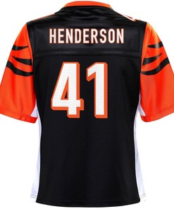 Trayvon Henderson Cincinnati Bengals Nfl Pro Line Womens Player Jersey - Black - Robokeg