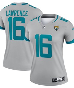 Trevor Lawrence Jacksonville Jaguars Womens Inverted Legend Jersey - Silver Nfl - Robokeg
