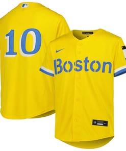 Trevor Story 10 Boston Red Sox Youth City Connect Jersey - Gold - Robokeg