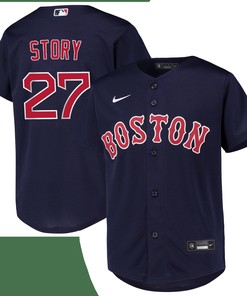 Trevor Story 27 Boston Red Sox Alternate Player Men Jersey - Navy Jersey - Robokeg
