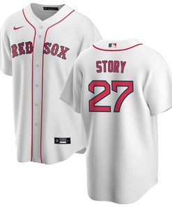Trevor Story 27 Boston Red Sox Home Men Jersey - White Jersey - Robokeg