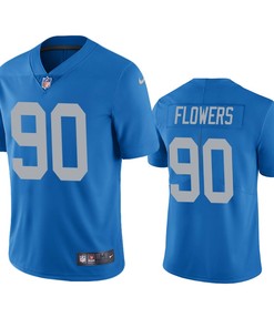 Trey Flowers Detroit Lions Blue Vapor Limited Jersey - Robokeg