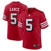Trey Lance San Francisco 49ers Alternate Game Player Jersey - Scarlet Nfl - Robokeg