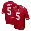 Trey Lance San Francisco 49ers Game Jersey - Scarlet Nfl - Robokeg
